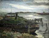 cloudy coastal landscape with fishers